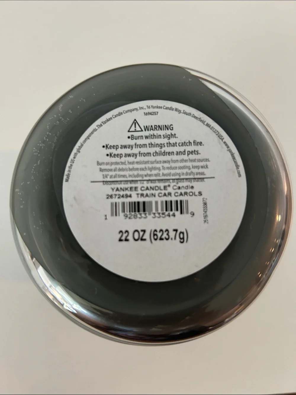 Yankee Candle Train Car Carols Jar Candle - Dark Gray Wax